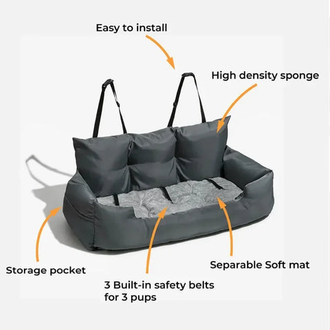 Stylish Dog Car Seat Bed Comfort