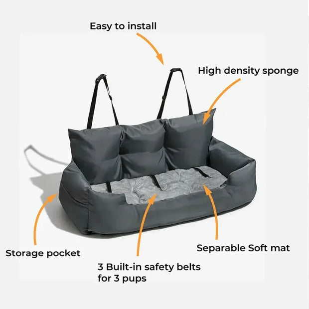 Stylish Dog Car Seat Bed Comfort