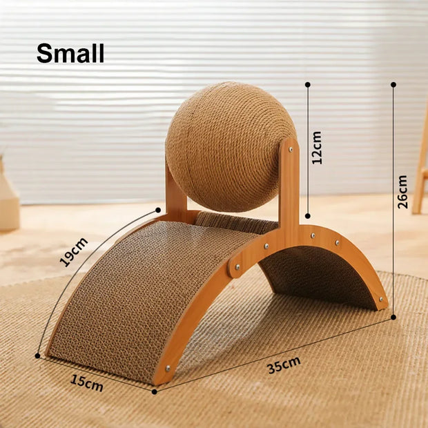 2 In 1 Cat Scratcher Mat and Ball