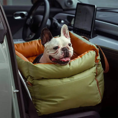 Pawsitively Safe: Plush Car Bed for Dogs