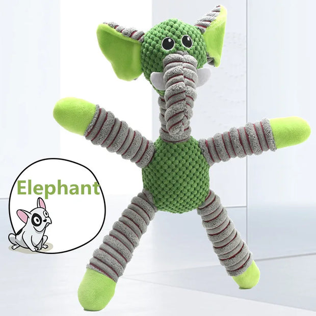 Animal Shaped Squeaky Dental Dog Toy