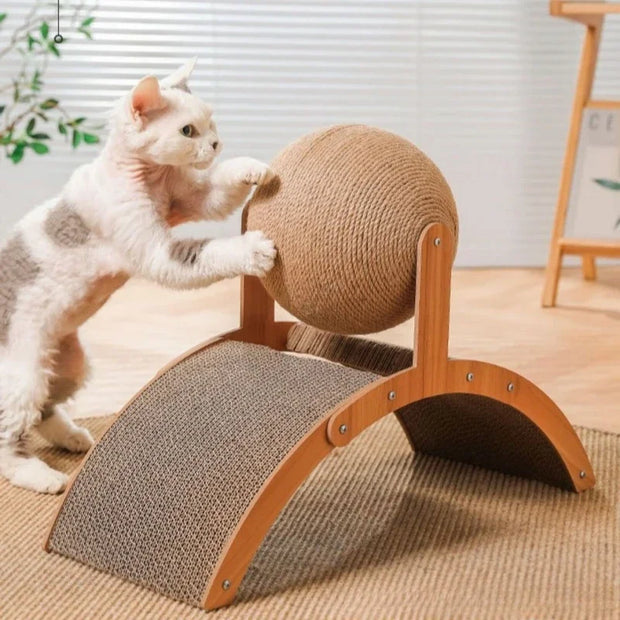 2 In 1 Cat Scratcher Mat and Ball