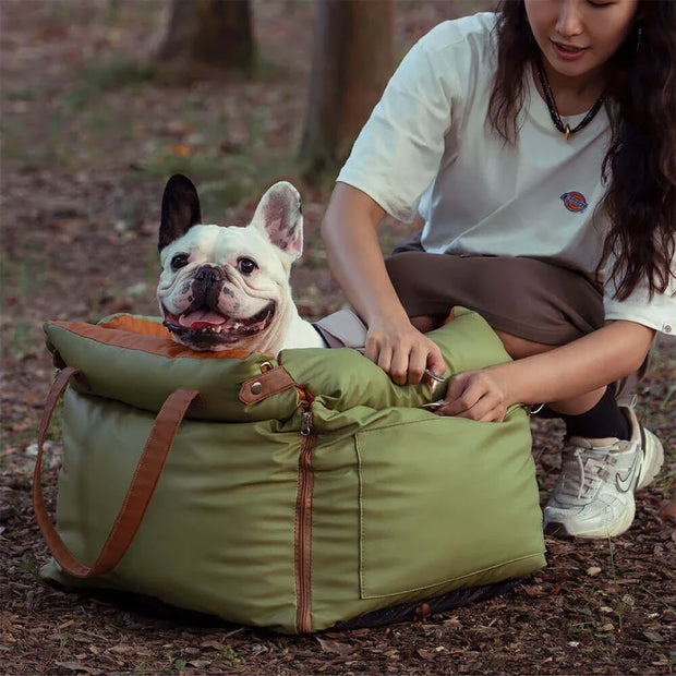 Pawsitively Safe: Plush Car Bed for Dogs