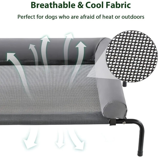 Sturdy Elevated Dog Bed with Breathable Mesh