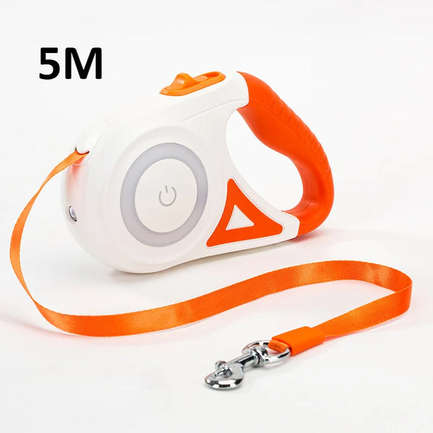 Automatic Dog Leash Retractable LED Luminous Light Straps for Dog Puppy