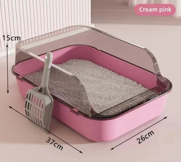 Splash-proof Cat Tray Cat Toilet Cleaning Basin Supplies Pet Toilet Kitten Tray Bedpan
