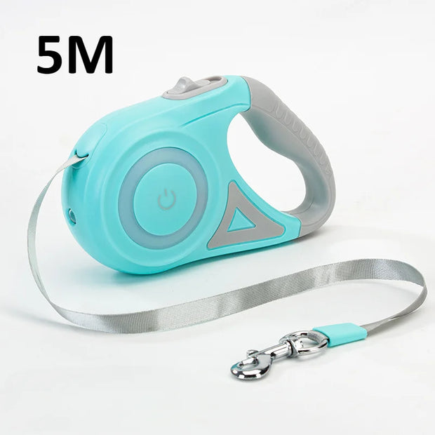 Automatic Dog Leash Retractable LED Luminous Light Straps for Dog Puppy