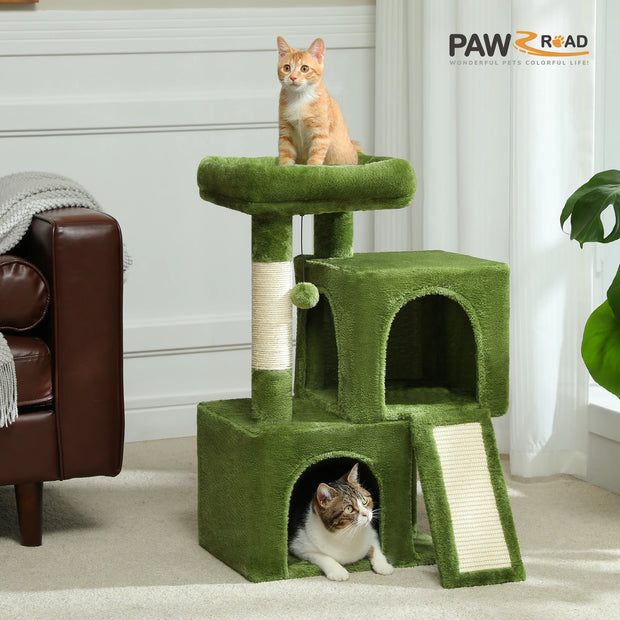 Cat Tree with Scratching Posts, Perch and Cubbies