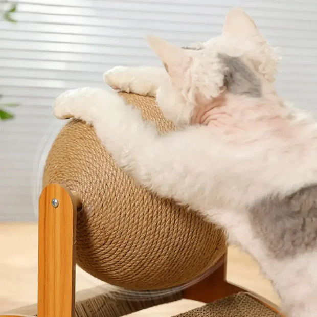 2 In 1 Cat Scratcher Mat and Ball
