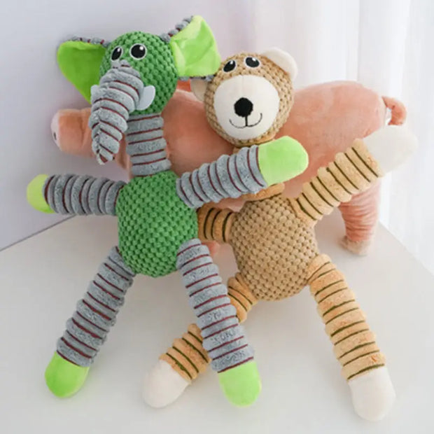 Animal Shaped Squeaky Dental Dog Toy