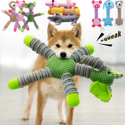 Animal Shaped Squeaky Dental Dog Toy