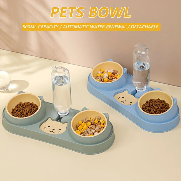 Pet Cat Bowl Automatic Feeder
