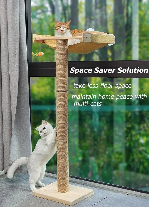 Cat Tower Window Hammock with Scratching Post(s)