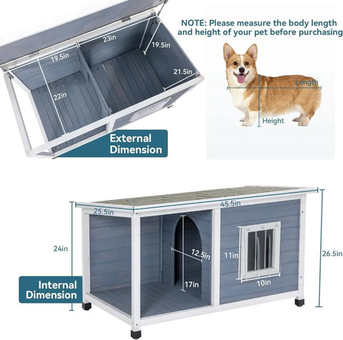 Dog House with Porch and Window