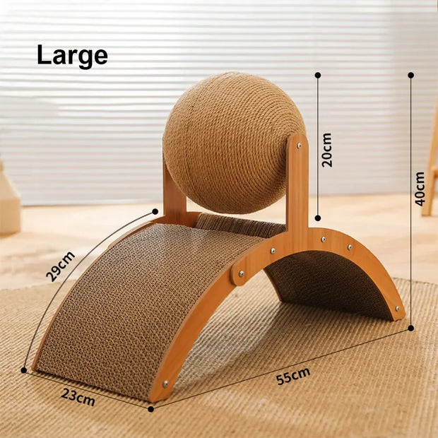 2 In 1 Cat Scratcher Mat and Ball