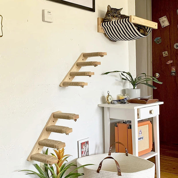 Cat Sisal Scratching Climbing Wall Mounted Shelves