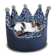 Leopard Print Crown Pet Bed