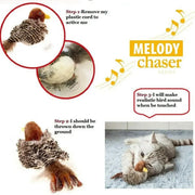 Interactive Cat Chirping Bird Toy
