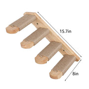 Cat Sisal Scratching Climbing Wall Mounted Shelves
