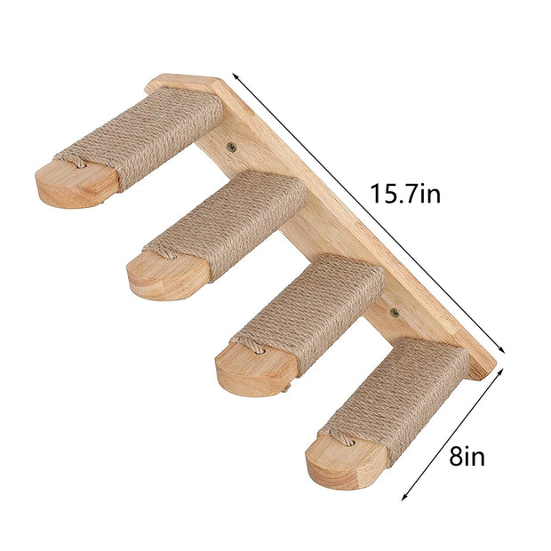 Cat Sisal Scratching Climbing Wall Mounted Shelves