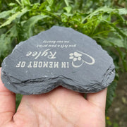 Engraved Heart-Shaped Pet Memorial Stone