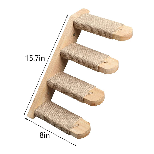 Cat Sisal Scratching Climbing Wall Mounted Shelves