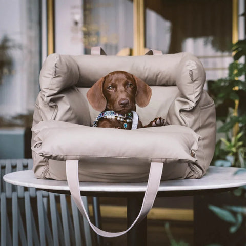 Pawsitively Safe: Plush Car Bed for Dogs