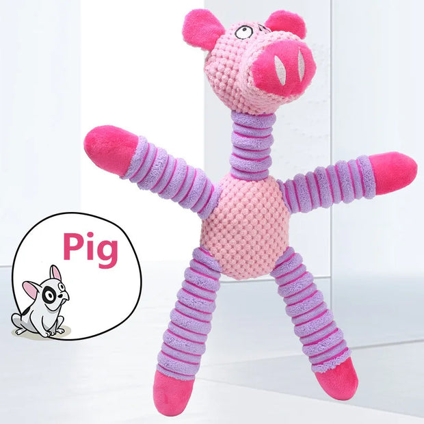 Animal Shaped Squeaky Dental Dog Toy