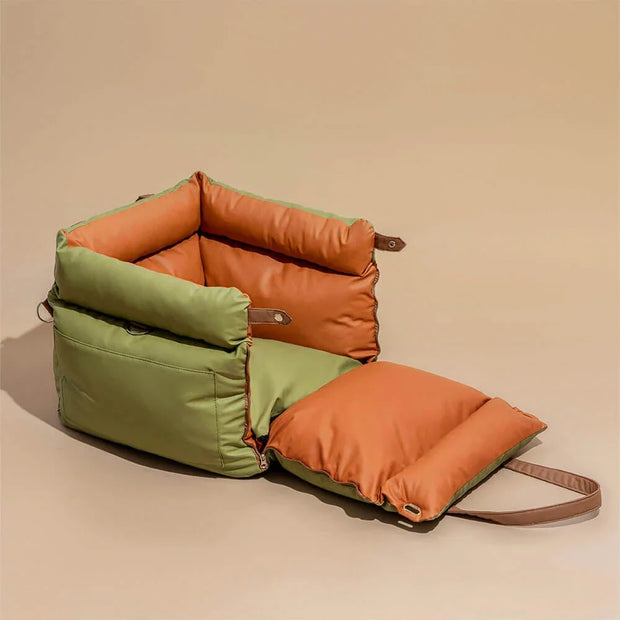 Pawsitively Safe: Plush Car Bed for Dogs