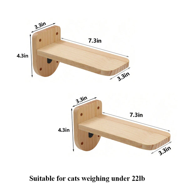 Cat Sisal Scratching Climbing Wall Mounted Shelves