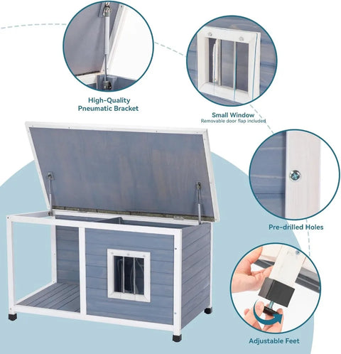 Dog House with Porch and Window