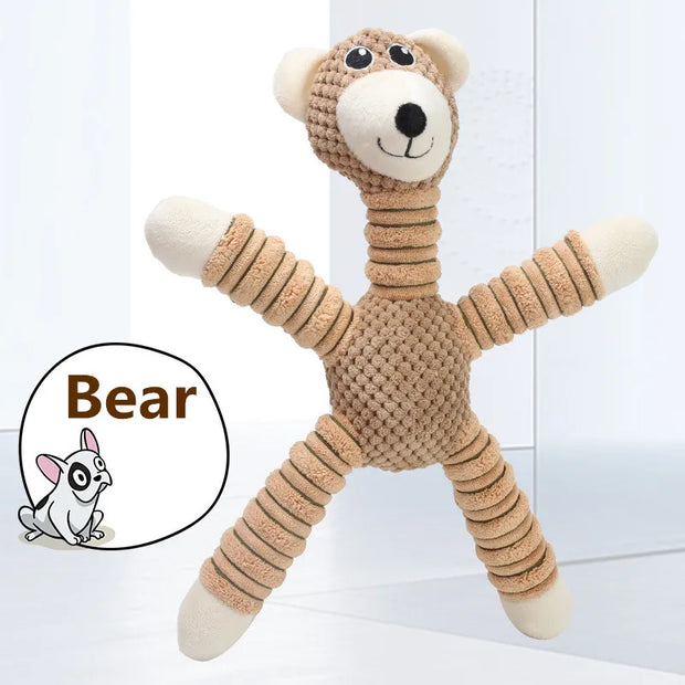 Animal Shaped Squeaky Dental Dog Toy