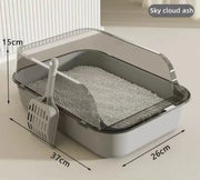 Splash-proof Cat Tray Cat Toilet Cleaning Basin Supplies Pet Toilet Kitten Tray Bedpan