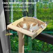 Cat Tower Window Hammock with Scratching Post(s)