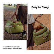 Pawsitively Safe: Plush Car Bed for Dogs