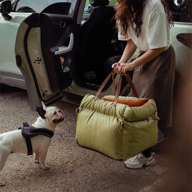 Pawsitively Safe: Plush Car Bed for Dogs