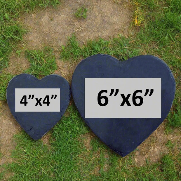 Engraved Heart-Shaped Pet Memorial Stone