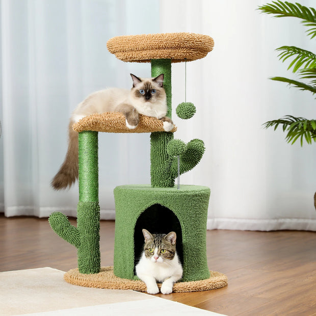 Cactus Tree Tower Cat Scratching Post