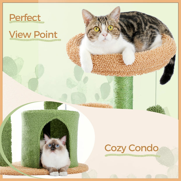 Cactus Tree Tower Cat Scratching Post