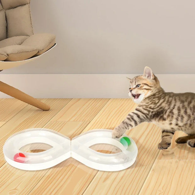 Household Cat Toy Turntable Cat Teasing Set Small Cat Tunnel Sports Stick Supplies Practice Focus Meet Nature Pet  turntable