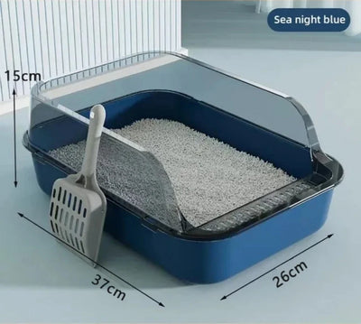 Splash-proof Cat Tray Cat Toilet Cleaning Basin Supplies Pet Toilet Kitten Tray Bedpan