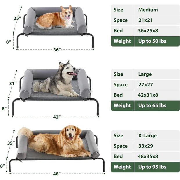 Sturdy Elevated Dog Bed with Breathable Mesh