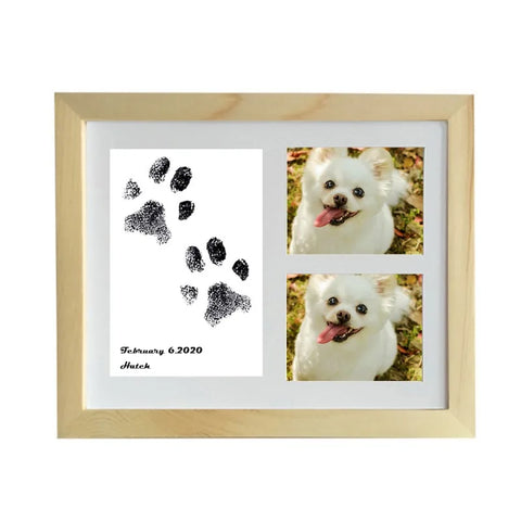 Wooden Pet Footprints frame