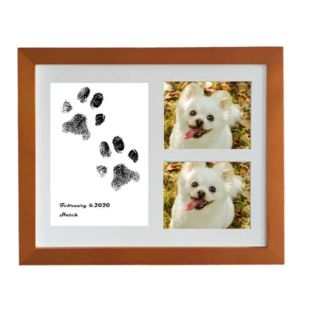 Wooden Pet Footprints frame