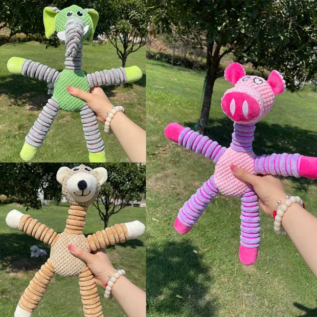 Animal Shaped Squeaky Dental Dog Toy