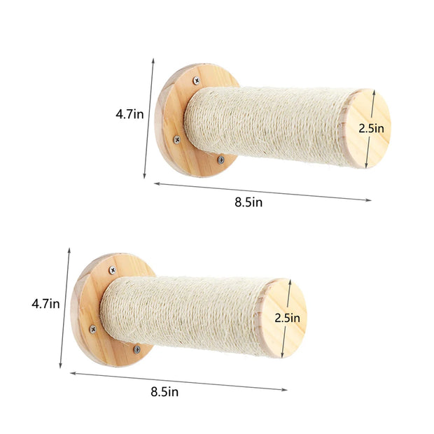 Cat Sisal Scratching Climbing Wall Mounted Shelves